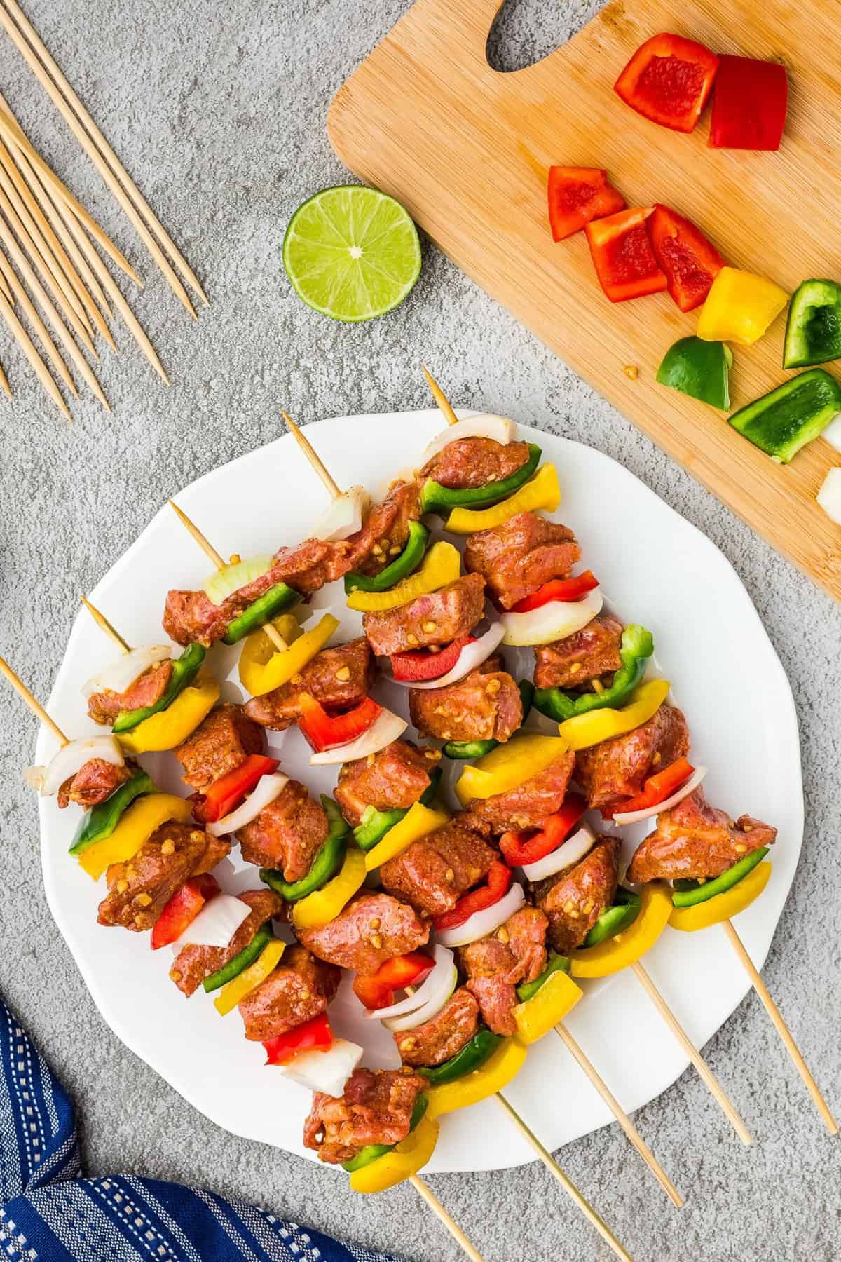 Grilled Steak Fajita Kabobs Gimme Some Grilling
