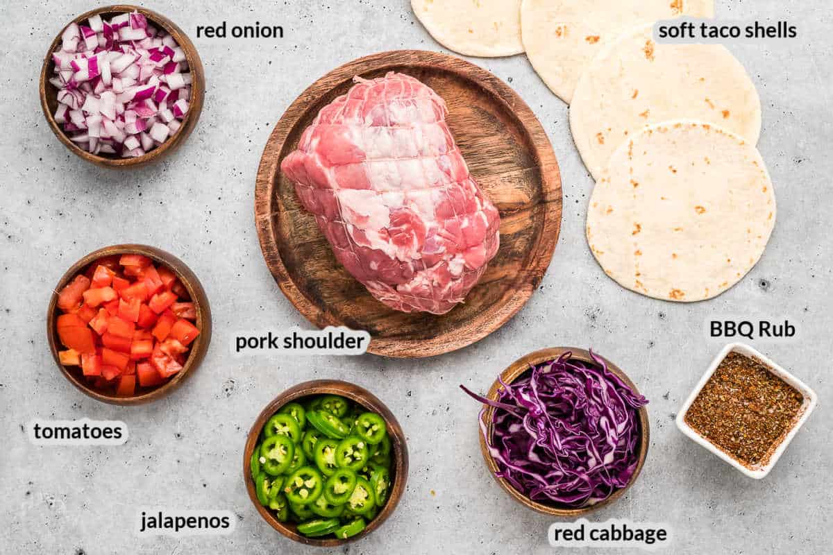 Smoked Pork Tacos Ingredients