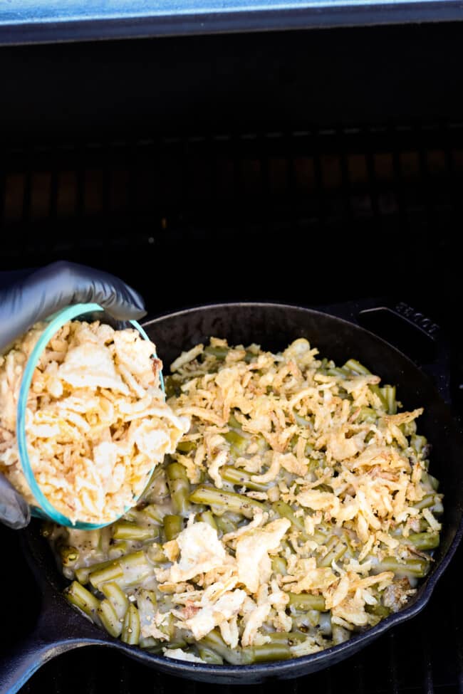Smoked Green Bean Casserole Gimme Some Grilling