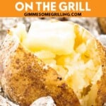Baked Potato on the Grill Pinterest Image