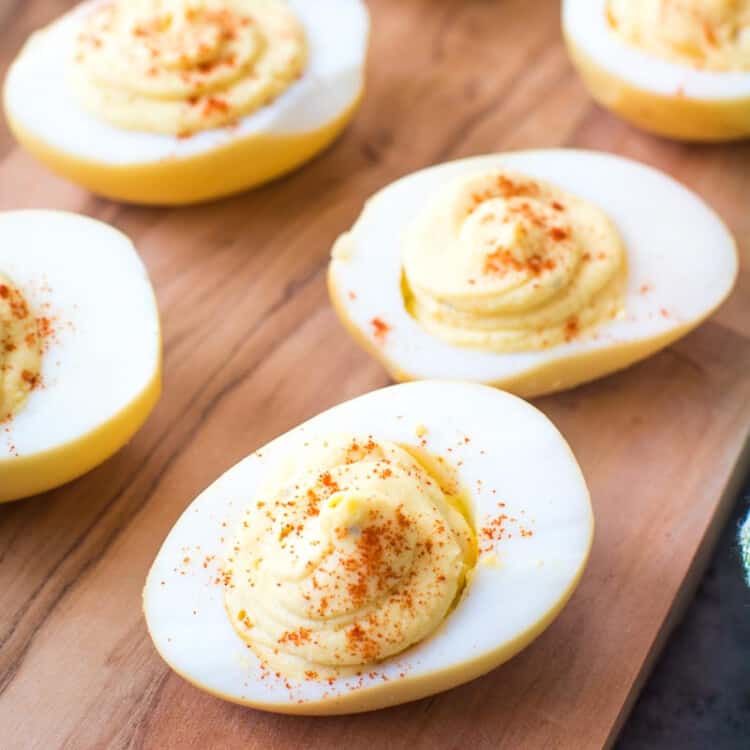 Traeger Deviled Eggs square cropped image