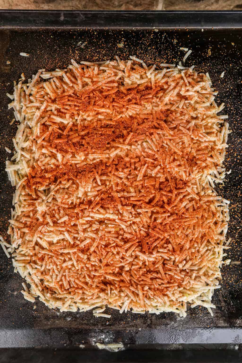 Hash Brown Omelette on Blackstone Gimme Some Grilling