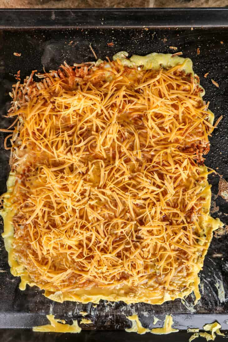 Hash Brown Omelette on Blackstone Gimme Some Grilling