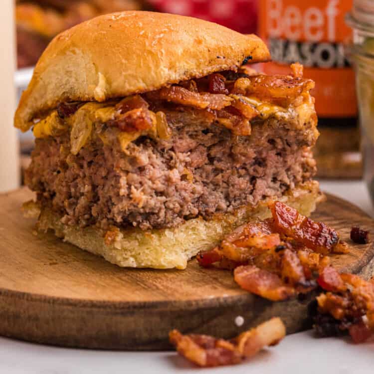 Blackstone Bacon Cheeseburger Sliders