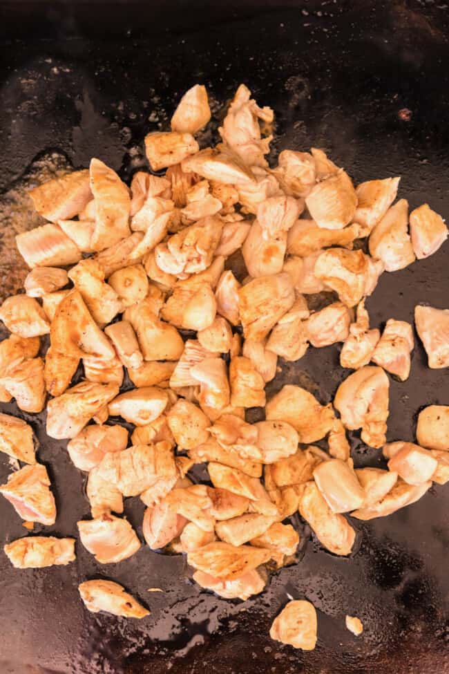 Blackstone Chicken Fried Rice - Gimme Some Grilling