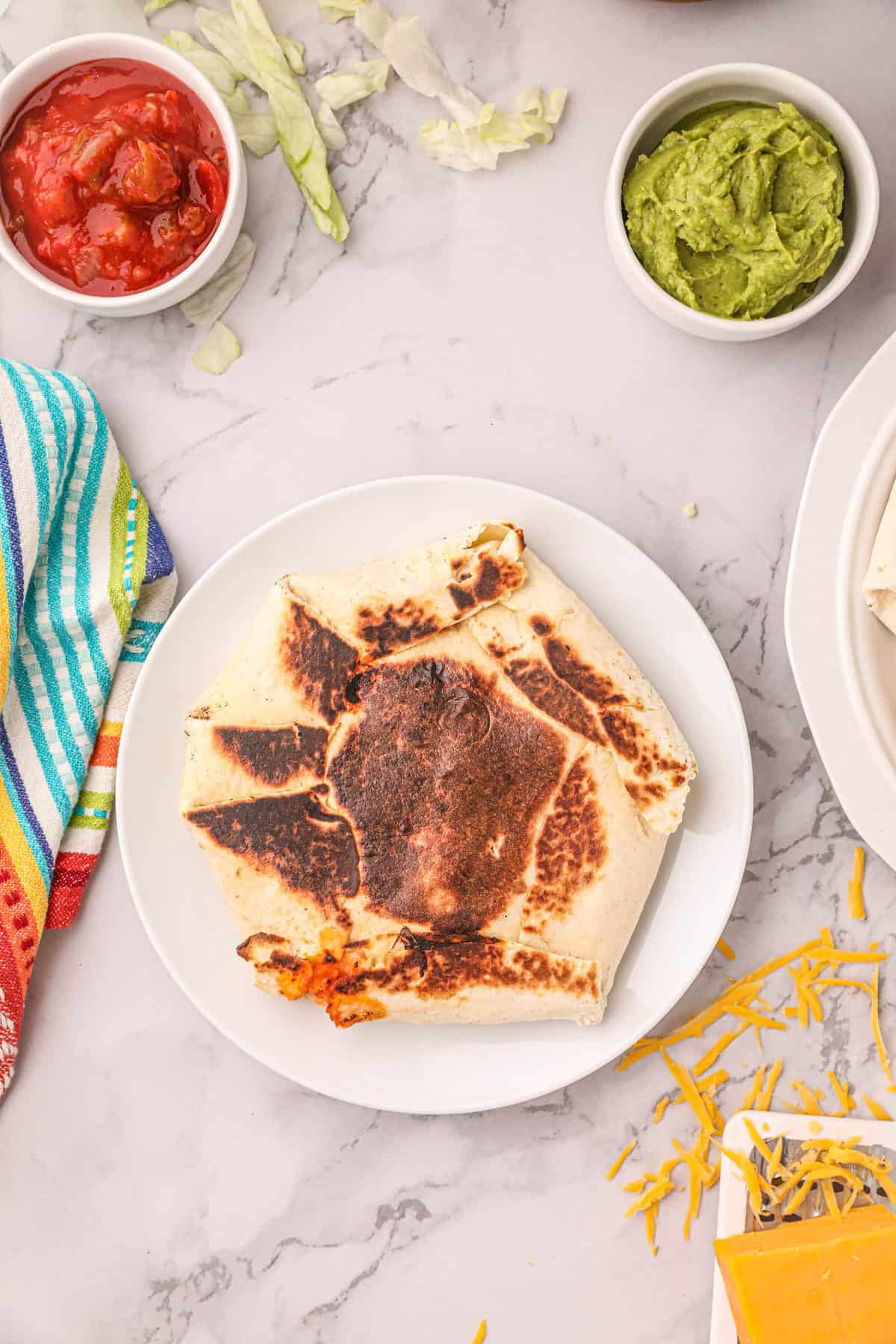 Blackstone Crunchwrap Hot Off the Griddle Ready to Top with Salsa, Guac, or Sour Cream