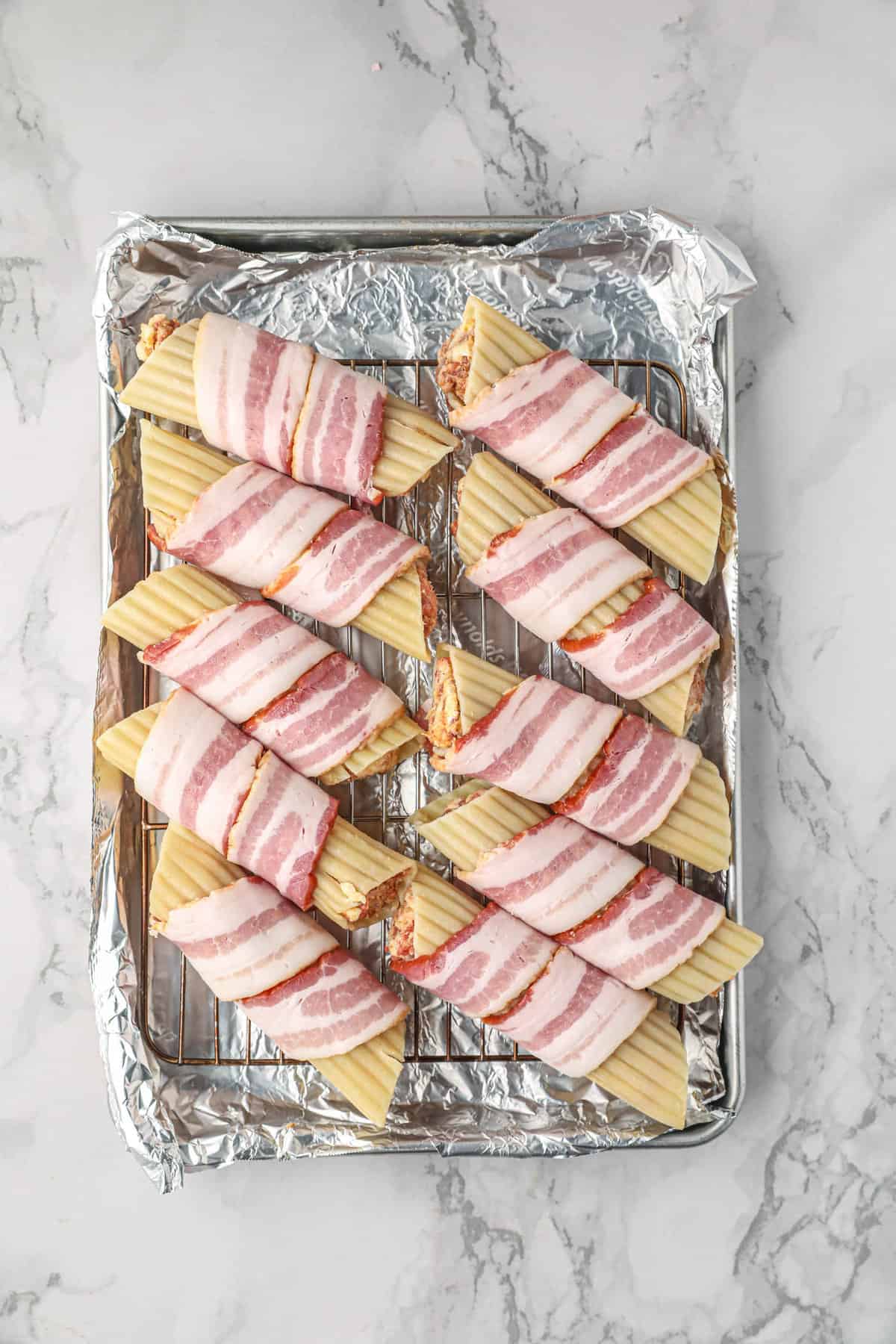 Wrapping shells with bacon for Smoked Shotgun Shells