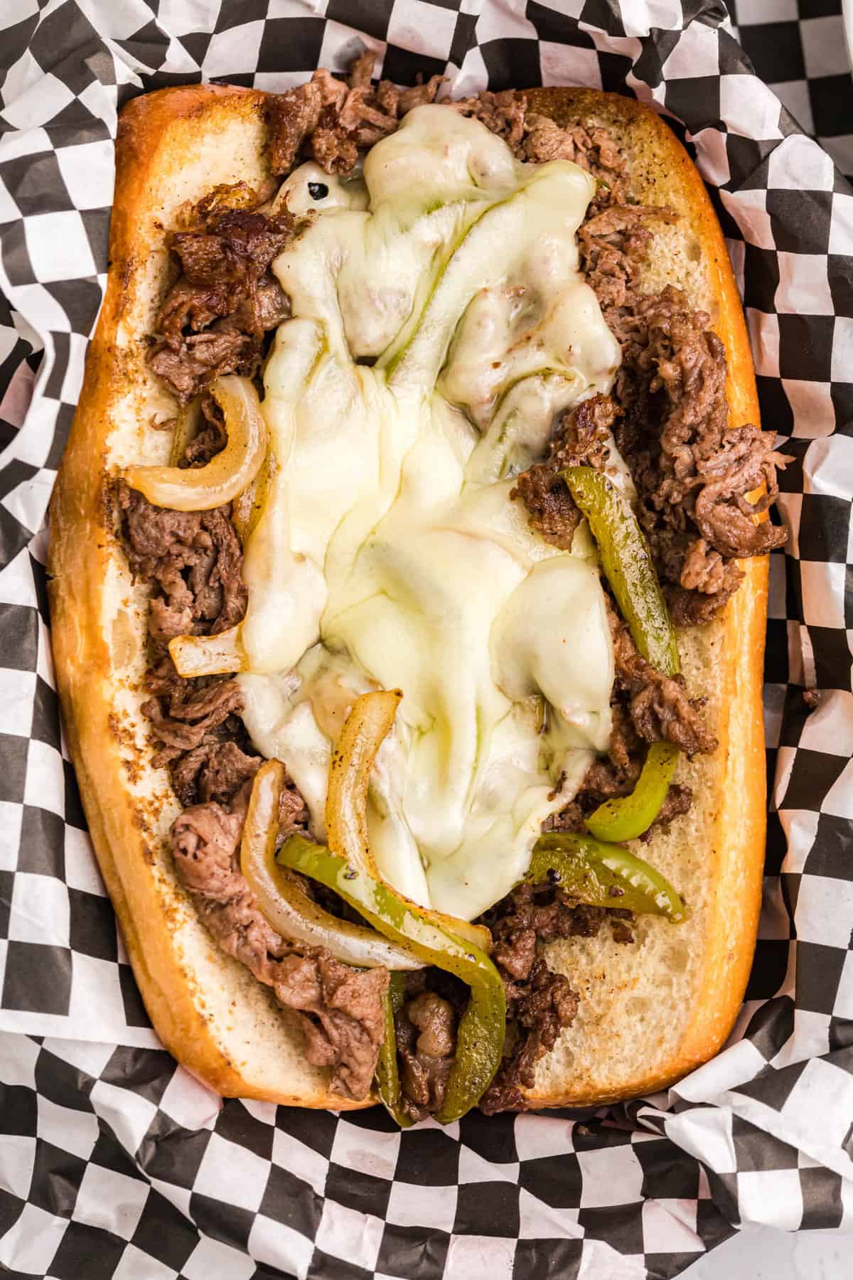 Blackstone Philly Cheesesteak Sandwiches in basket