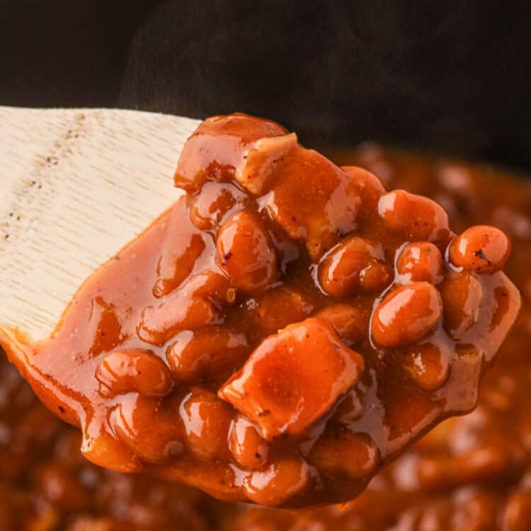 Smoked Baked Beans Recipe in Dutch Oven on Smoker