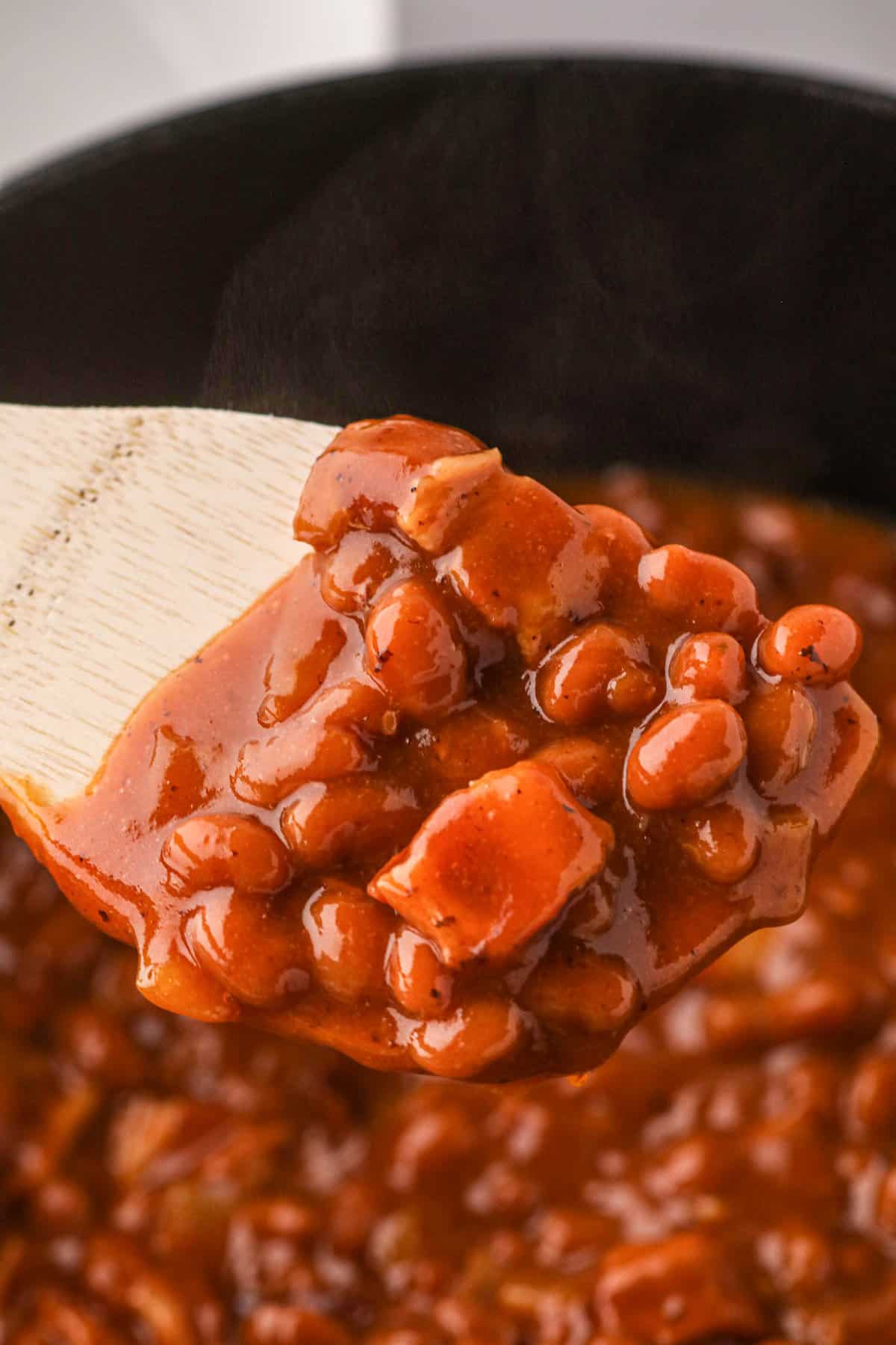 Smoked Baked Beans Recipe in Duth Oven on Smoker