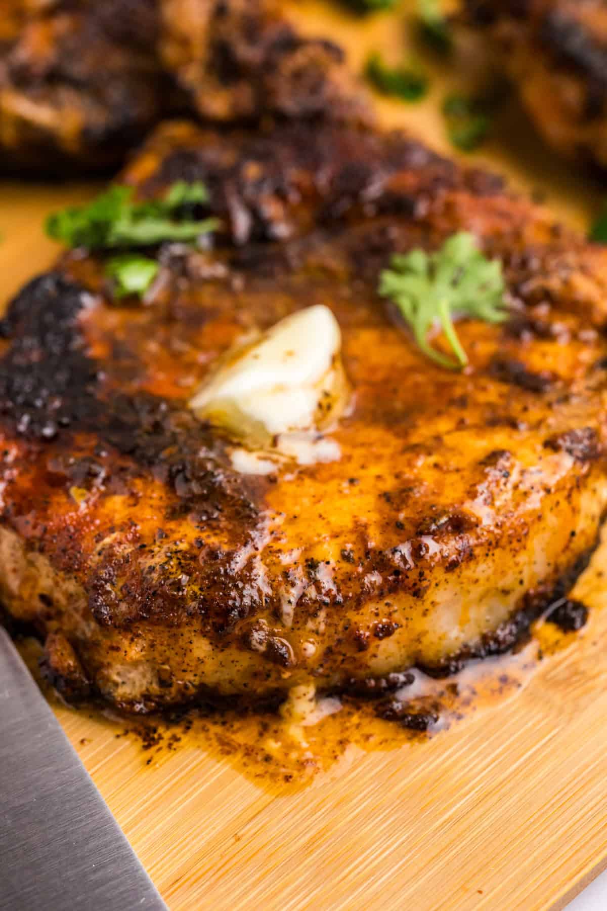 Pork chop with blackening seasoning