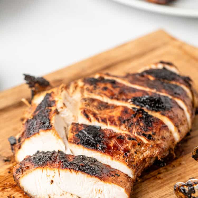 Chicken Marinade cut on cutting board