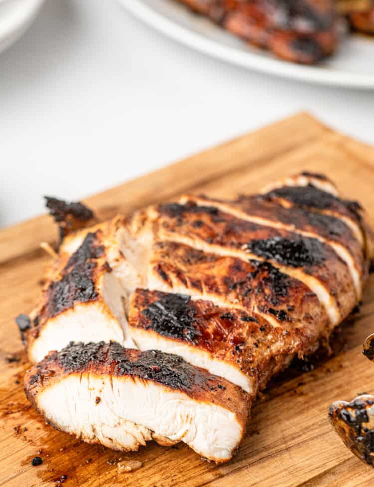 Chicken Marinade cut on cutting board