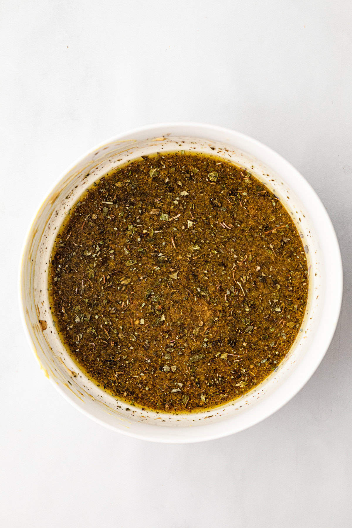 Chicken Marinade in shallow bowl