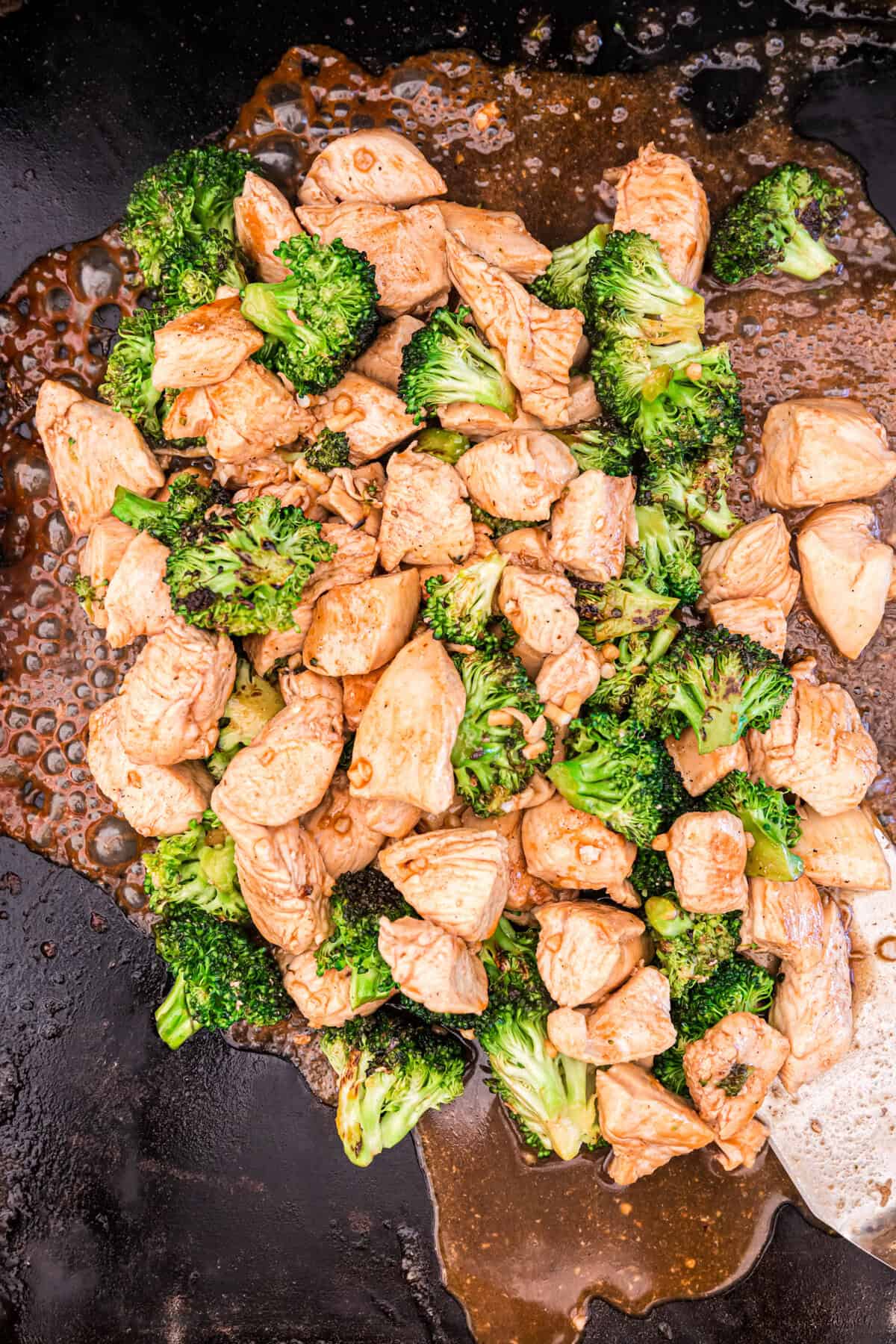 Blackstone Chicken Stir Fry recipe on griddle