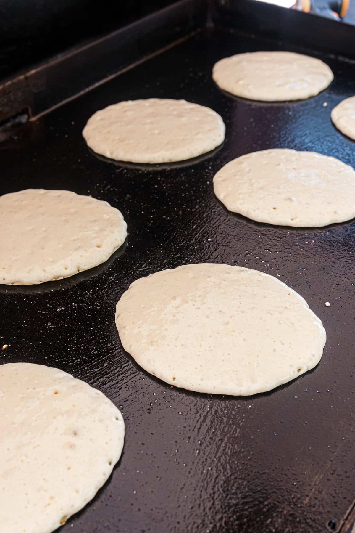 Buttermilk Pancakes on the Blackstone griddle