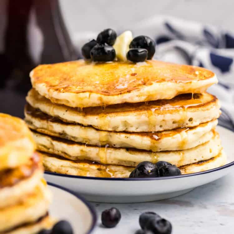 Closeup square image of Blackstone Buttermilk Pancakes