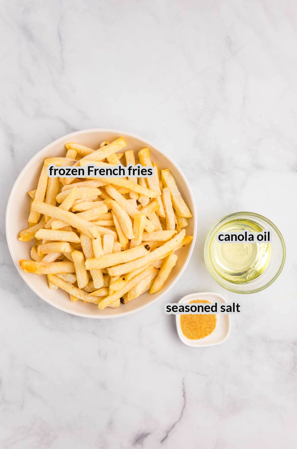 Overhead Image of Blackstone French Fries Ingredients