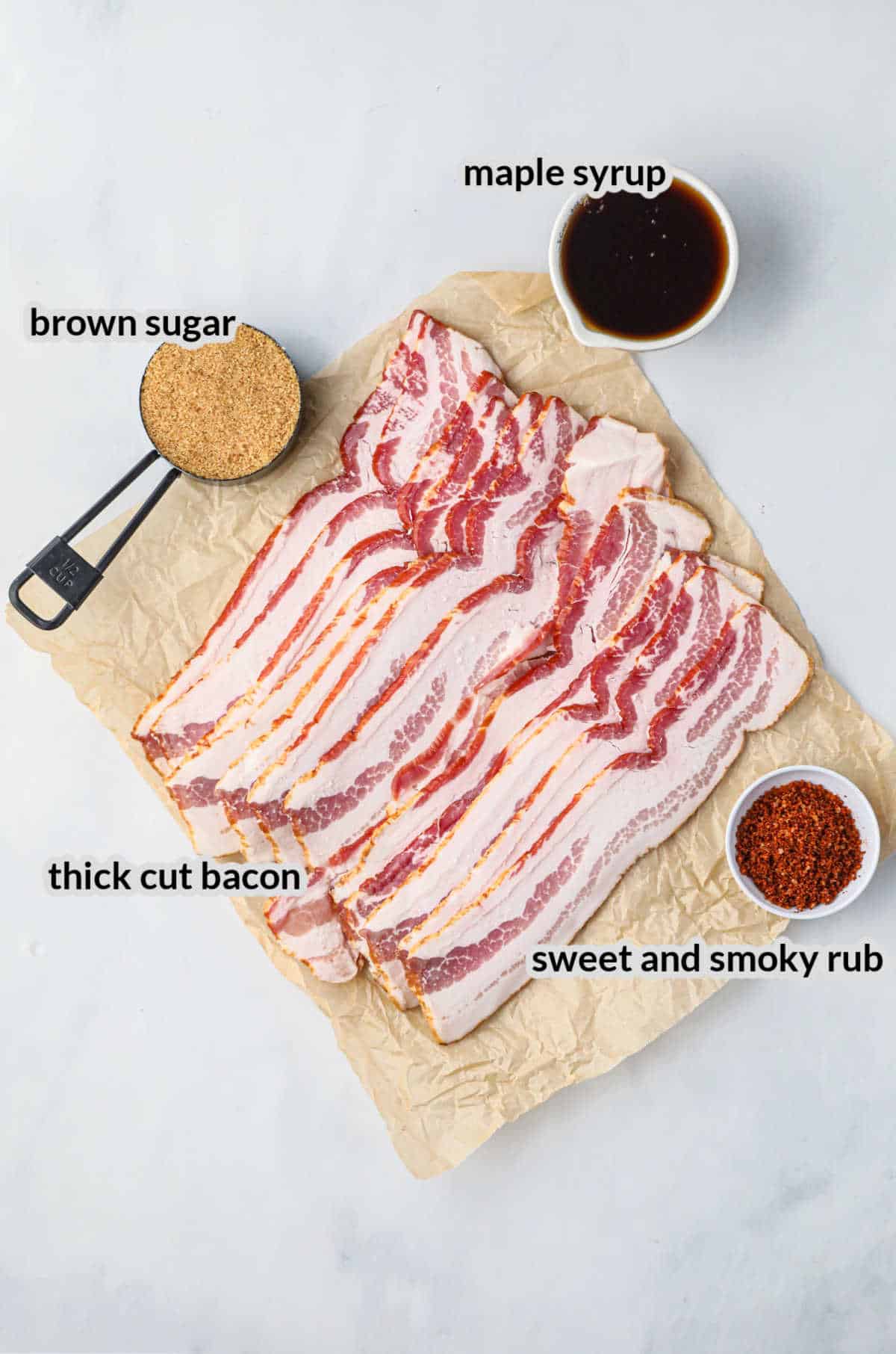 Smoked Candied Bacon Ingredients