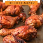 Grilled BBQ Chicken LegsGSG Pin Image