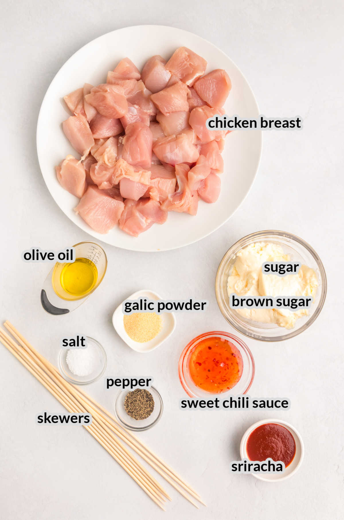 Grilled Bang Bang Chicken Skewers Supply Image
