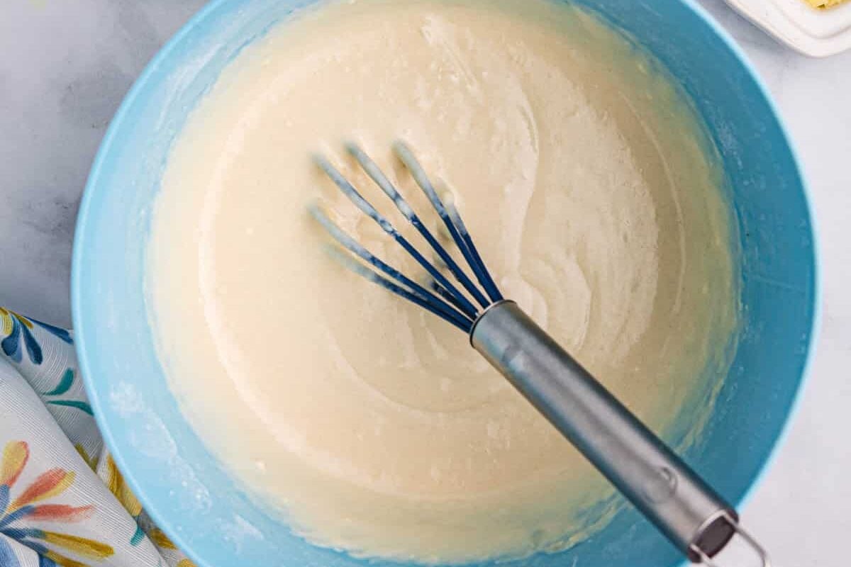 Pancake Batter in Bowl Ready for the Blackstone Griddle
