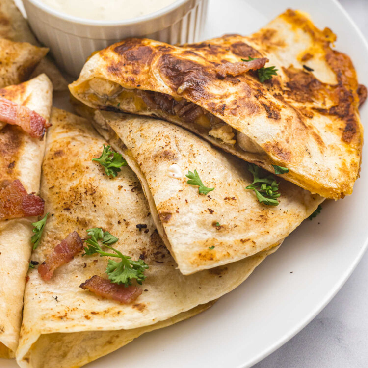 Blackstone Bacon Chicken Ranch Quesadilla Square Image