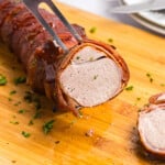 Smoked Bacon Wrapped Pork Tenderloin Square Image